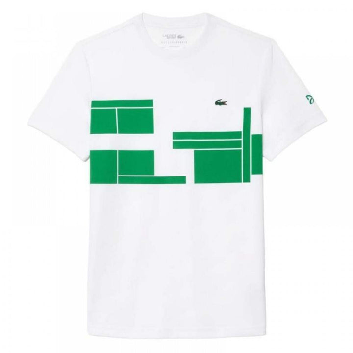 T-shirt Lacoste Novak Djokovic Ultra Dry branco verde