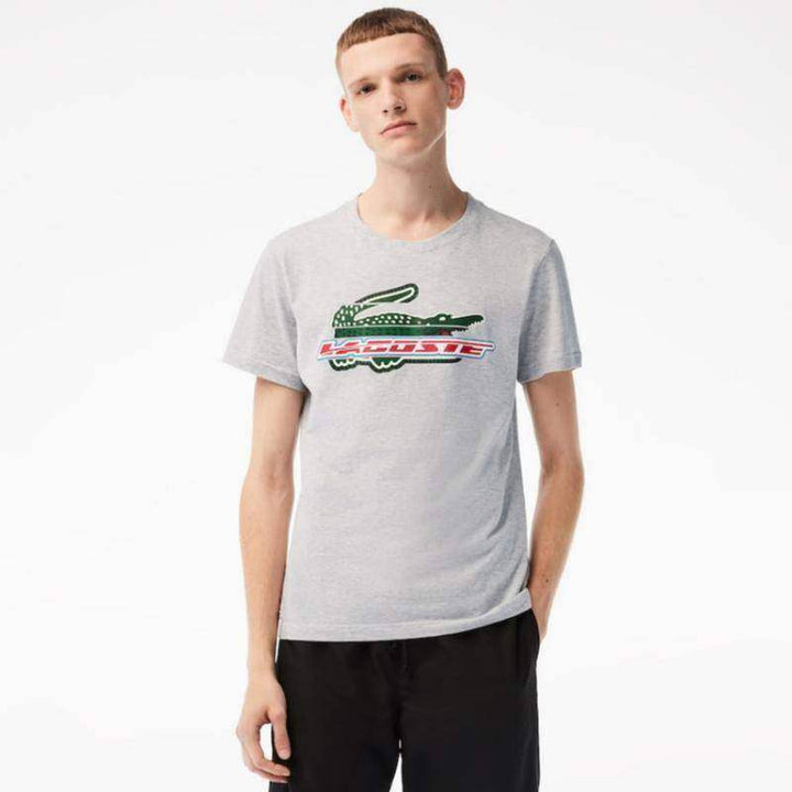 T-shirt Lacoste Sport Algodão Orgânico Cinzento