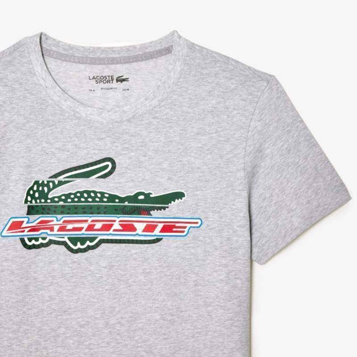 T-shirt Lacoste Sport Algodão Orgânico Cinzento