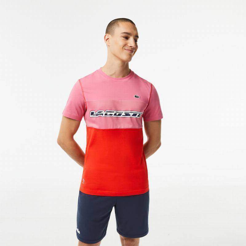 Lacoste Sport Medvedev T-shirt Pink Red