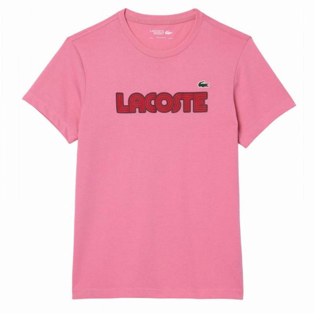 Camiseta Lacoste Sport Rosa Borgonha