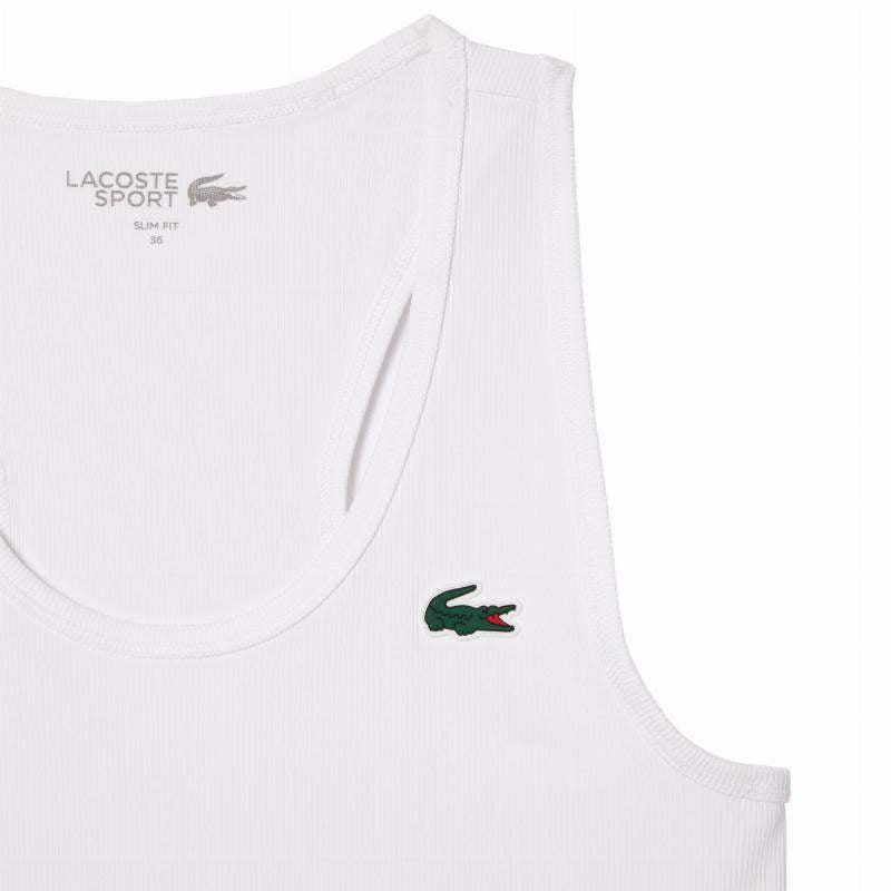 Camiseta Lacoste Sport Slim Fit Blanco