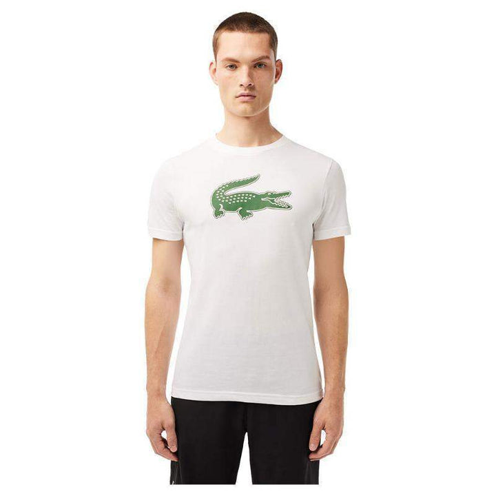 T-shirt Lacoste Sport respirável branco verde