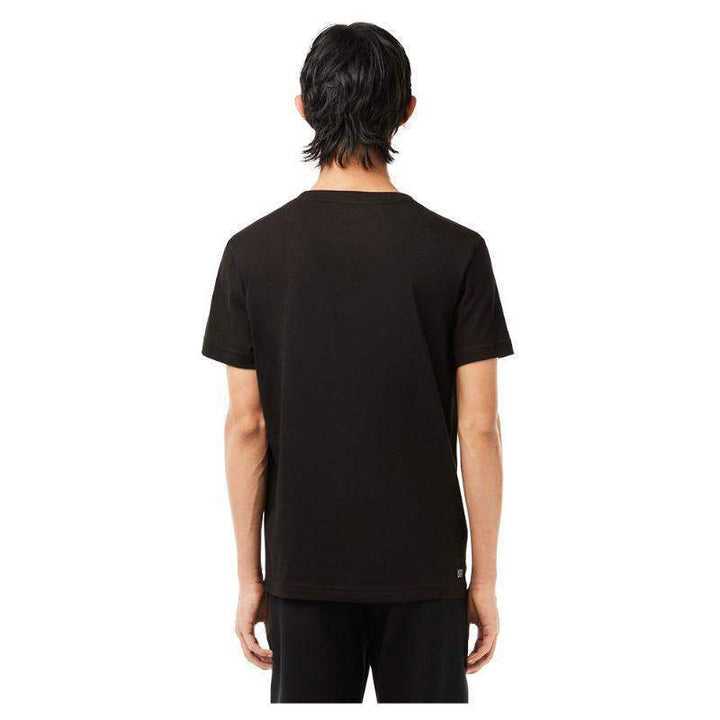 T-shirt Lacoste Sport respirável preto laranja