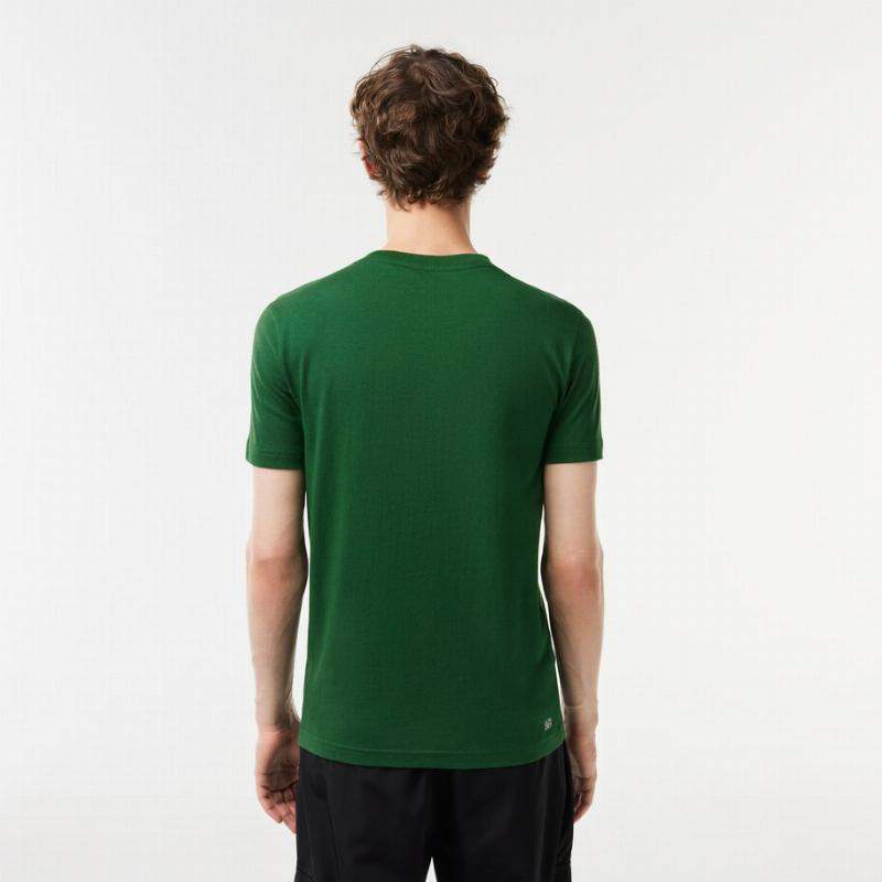 T-shirt Lacoste Sport respirável verde branco