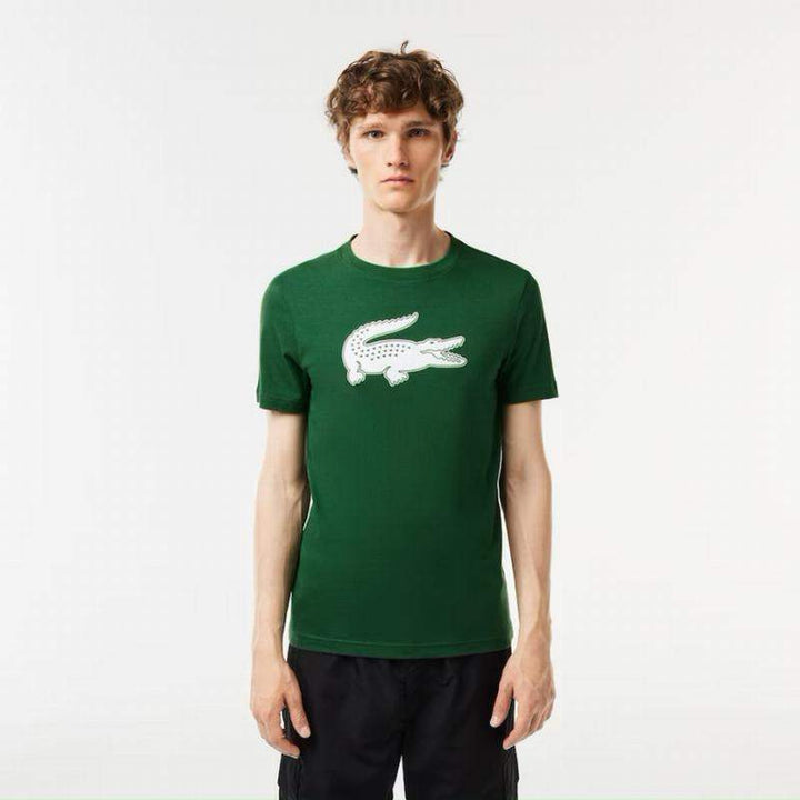 Camiseta Lacoste Sport Transpirable Verde Blanco