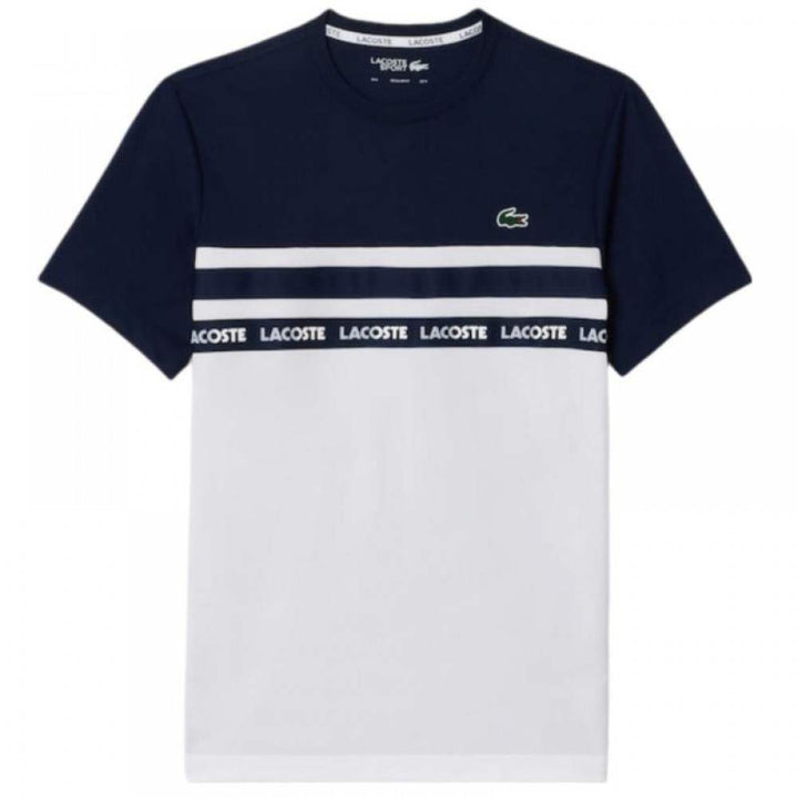 Lacoste Ultra Dry T-shirt White Navy Blue