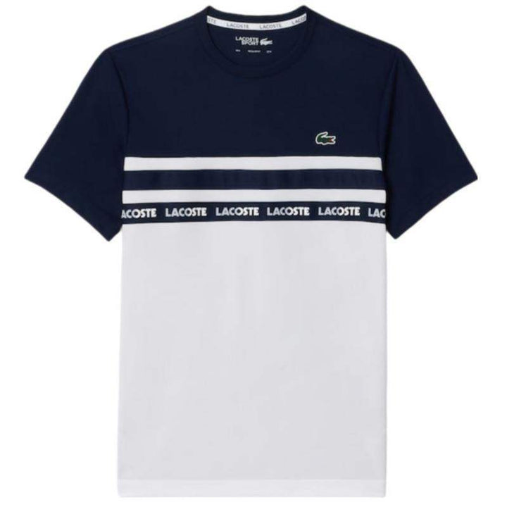 Lacoste Ultra Dry T-shirt White Navy Blue