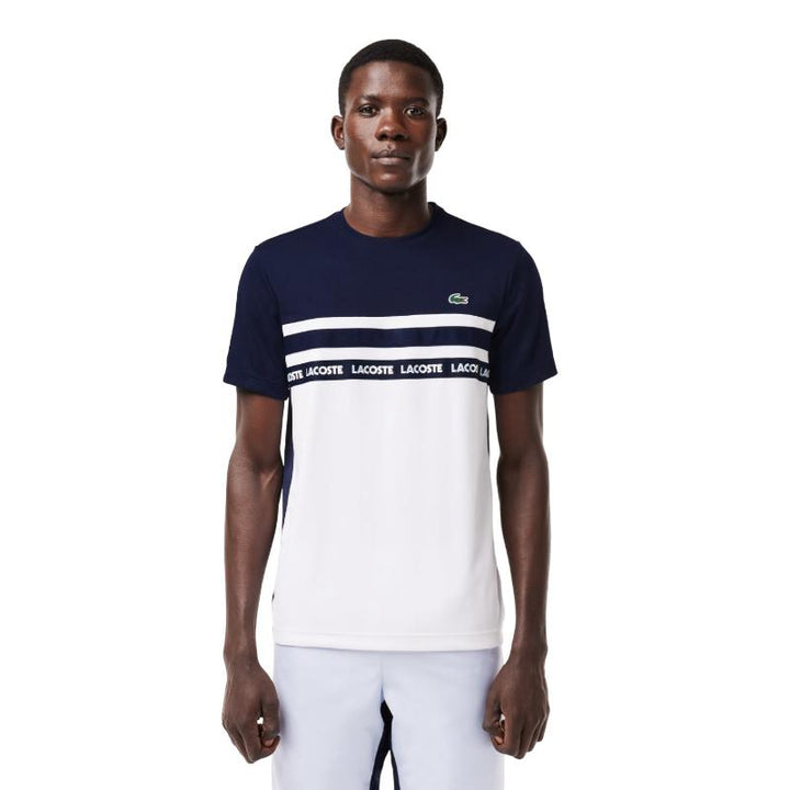 Lacoste Ultra Dry T-shirt White Navy Blue