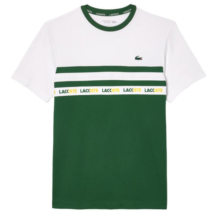 T-shirt Lacoste Ultra Dry verde branco