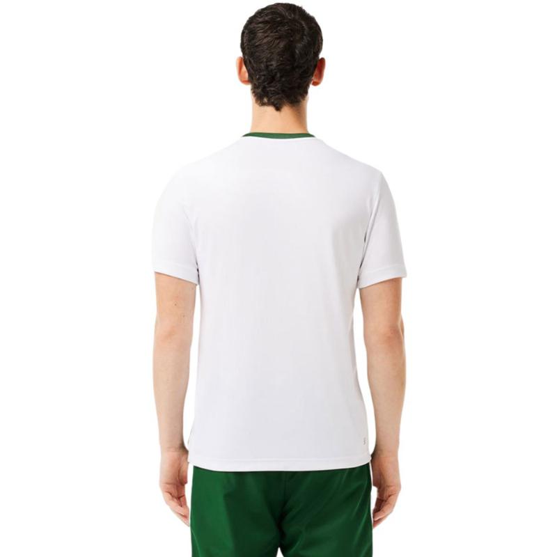 T-shirt Lacoste Ultra Dry verde branco