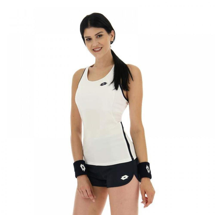 Camiseta feminina Lotto Squadra II branca preta