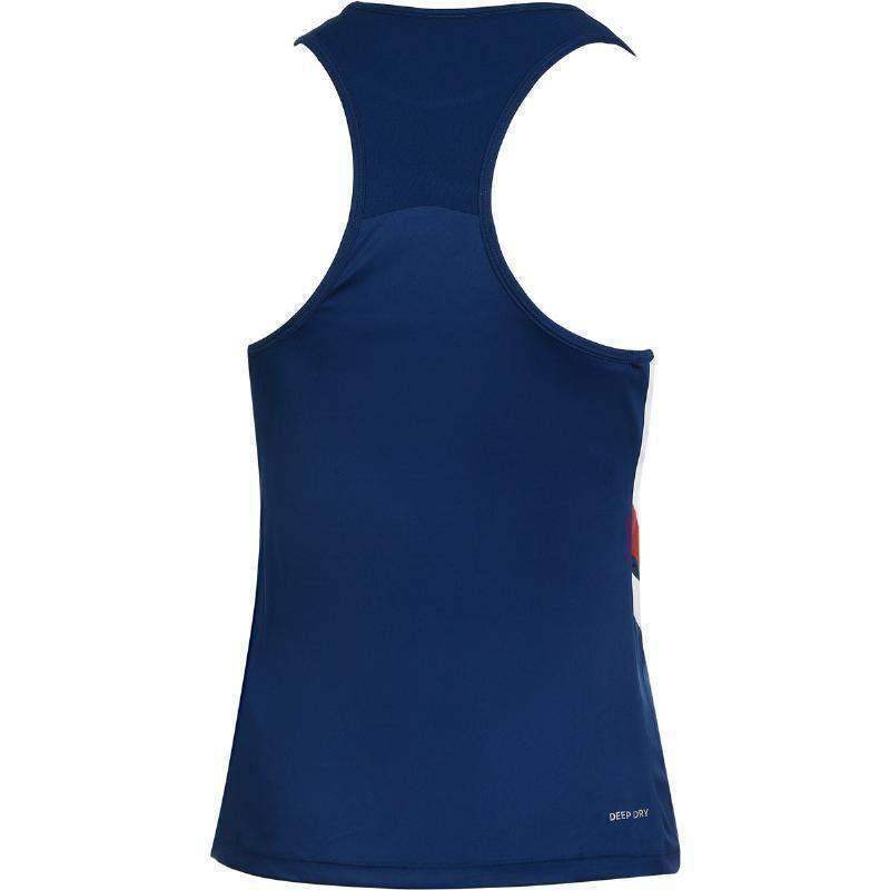 Camiseta feminina Lotto Squadra III Azul Vermelho