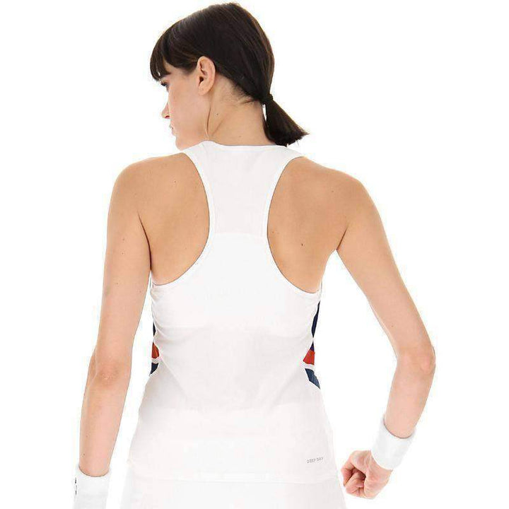 Camiseta feminina Lotto Squadra III branco azul