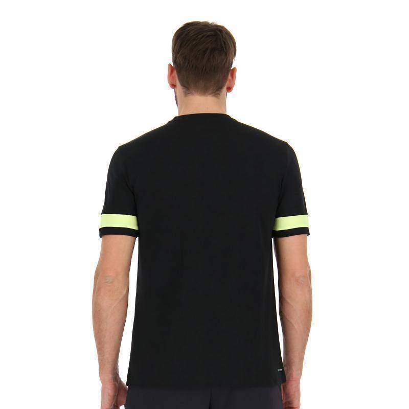 Camiseta Lotto Superrapida V preto amarelo flúor