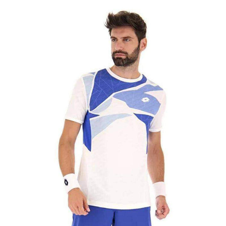 Camiseta Lotto Tech I D2 Branco Brilho Azul