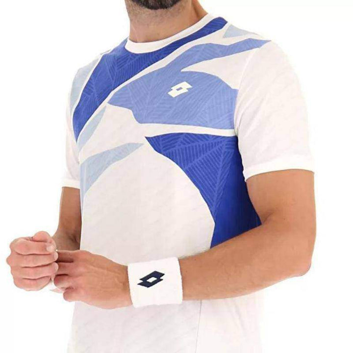 Camiseta Lotto Tech I D2 Branco Brilho Azul