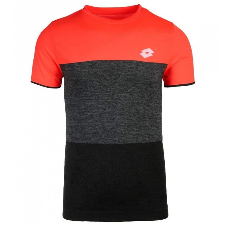 Camiseta sem costura Lotto Tech preto coral