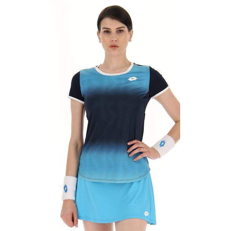 Camiseta feminina Lotto Top IV azul gradiente