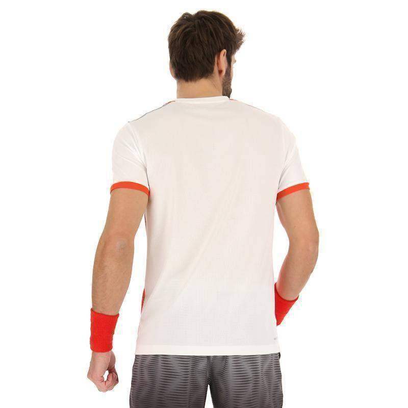 Camiseta Lotto Top IV Poppy Vermelho Branco Brilhante