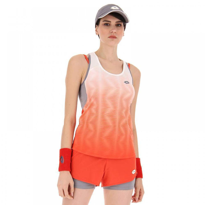 Camiseta feminina Lotto Top IV Poppy Red Bright White