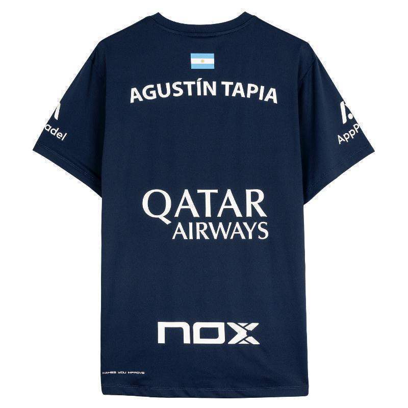 Nox Agustin Tapia patrocina camiseta AT10 azul escuro 2024