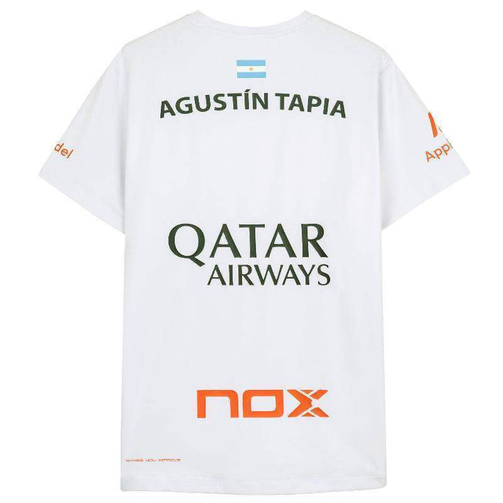 Nox Agustin Tapia Sponsors AT10 White 2024 T-shirt