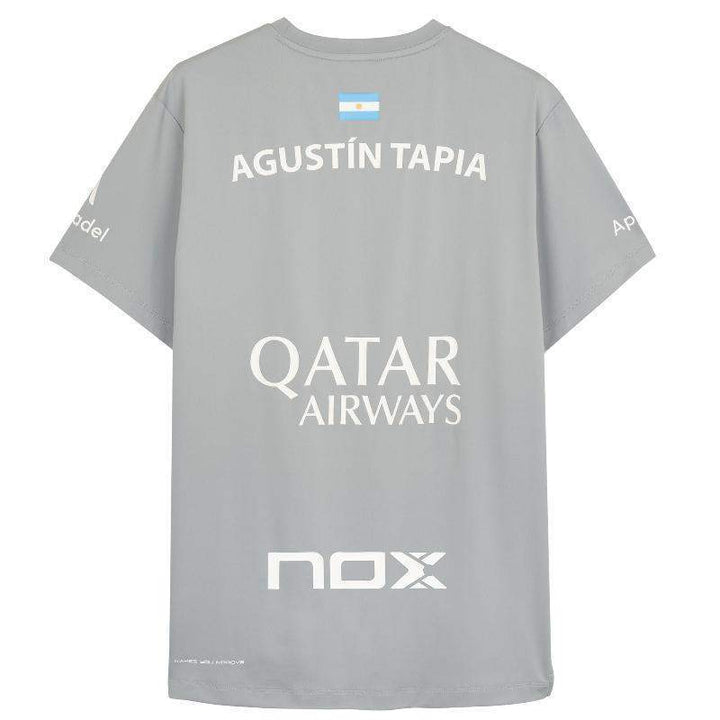 Nox Agustin Tapia patrocina camiseta AT10 cinza 2024