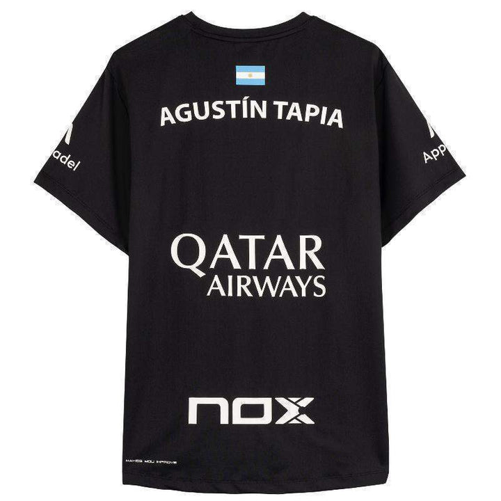 Nox Agustin Tapia patrocina camiseta preta AT10 2024