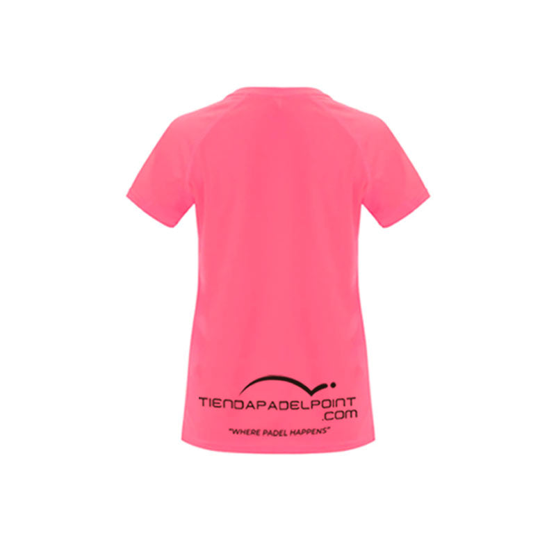 Camiseta feminina PadelPoint Tournament rosa Fluor
