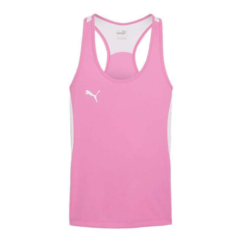 Camiseta feminina Puma rosa branca