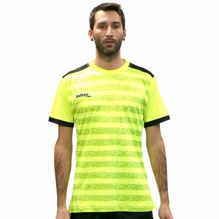 Camiseta Softee Leader Amarillo Fluor Negro