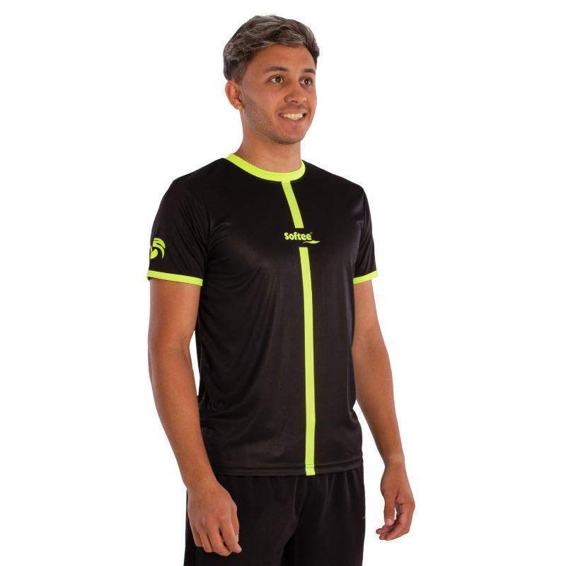 Camiseta Softee Tipex Negro Amarillo Fluor