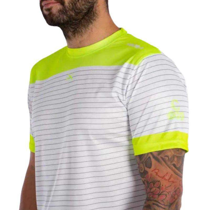 Camiseta Vibora Black Mamba X Anniversary Branco Amarelo Fluor