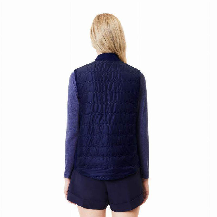 Lacoste Slim Fit Vest Navy Blue White Women