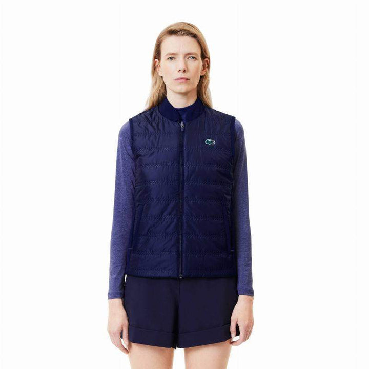 Lacoste Slim Fit Vest Navy Blue White Women