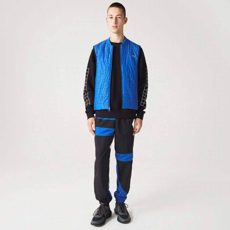 Lacoste Sport Reversible Padded Vest Black Blue