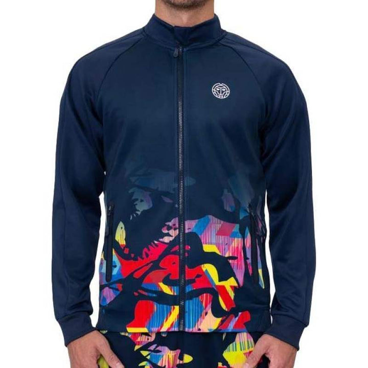 Chaqueta Bidi Badu Wild Arts Printed Azul Oscuro Rojo Mix