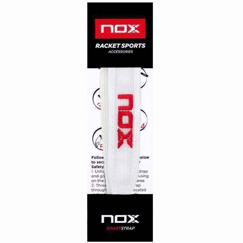 Cordão de luxo Nox SmartStrap branco vermelho