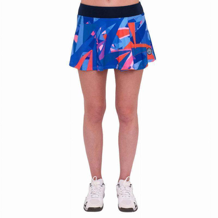 Bidi Badu Spike Printed Wavy Skirt Dark Blue