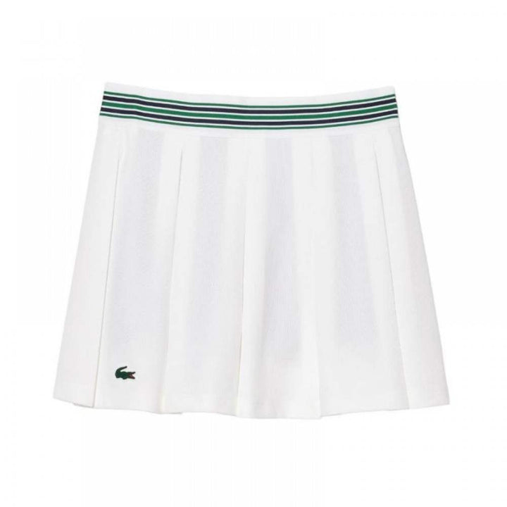 Saia Lacoste Piqué Branco Verde