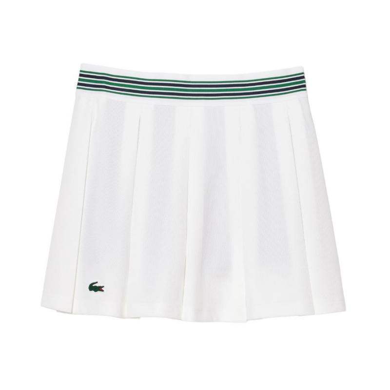 Falda Lacoste Pique Blanco Verde