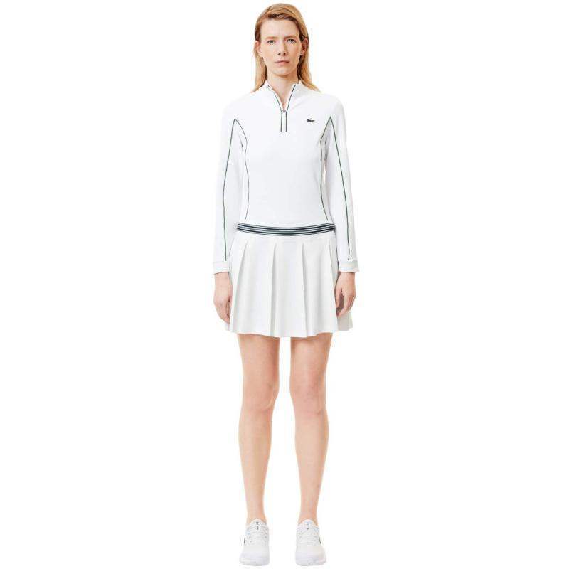 Lacoste Pique Skirt White Green