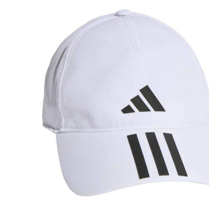 Boné Adidas Aeroready Baseball 3 Stripes branco preto