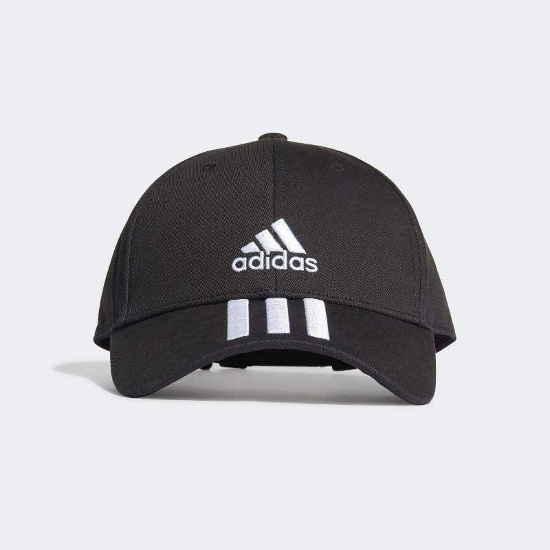 Adidas BaseBall 3 Stripes Black Cap