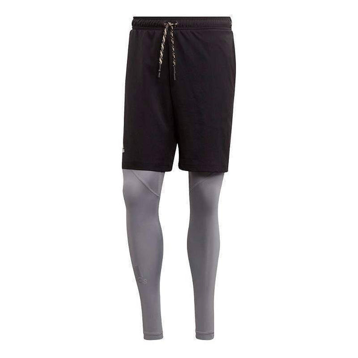 Tights with Shorts Adidas Q4 Three F17 Black Gray