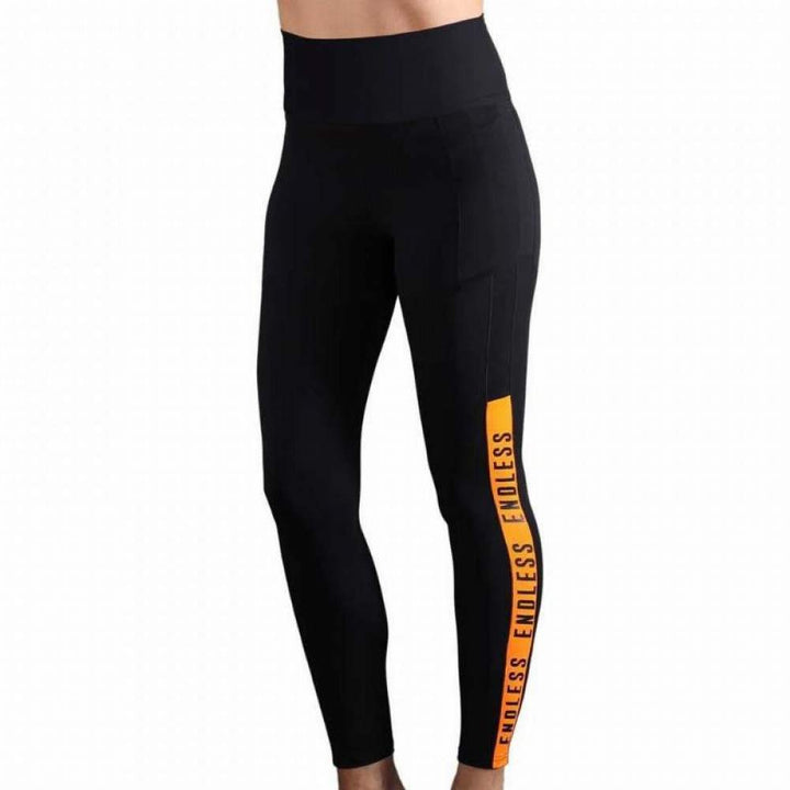 Mallas Endless Syncro Negro Naranja