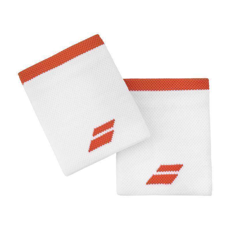 Babolat Logo White Strike Wristbands