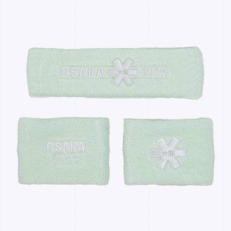 Osaka Wristbands Set 2.0 Cream Green 2 Units