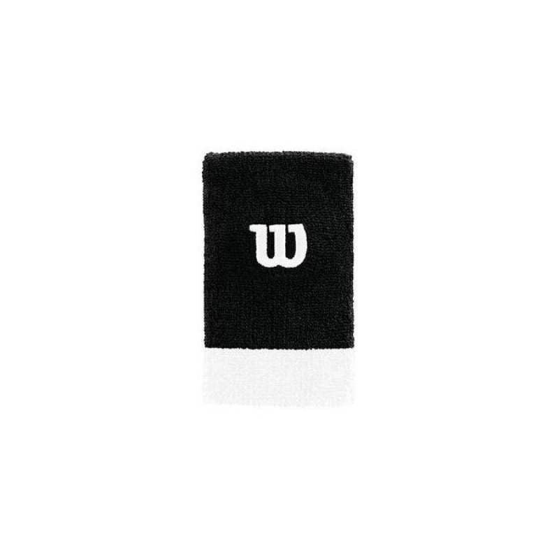 Wilson Black Silver Wristbands 2 Units